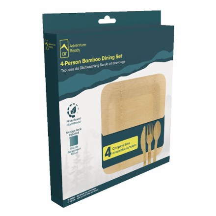 Adventure Ready 4-Person Bamboo Dining Set 3