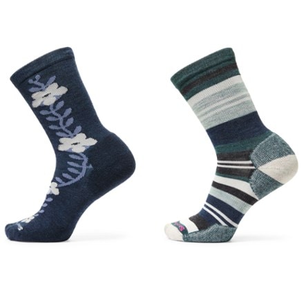Smartwool Saturnsphere/Garden Vine Everyday Crew Socks - Women's - 2 Pairs 0