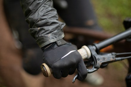 Cycling gloves in use