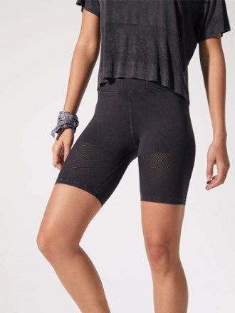 black mesh cycle shorts