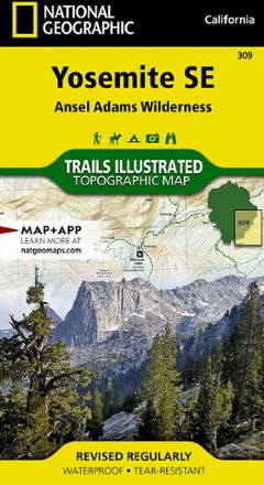 National Geographic Yosemite SE: Ansel Adams Wilderness Topographic Map 0