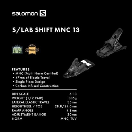 Salomon S/Lab Shift MN 13 Alpine Touring Ski Bindings 1