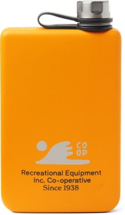 REI Co-op Flask - 8 fl. oz. Back view (Waves/Kabocha Orange)