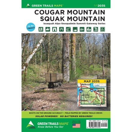 Green Trails Map 203S - Cougar Mountain Squak Mountain 0