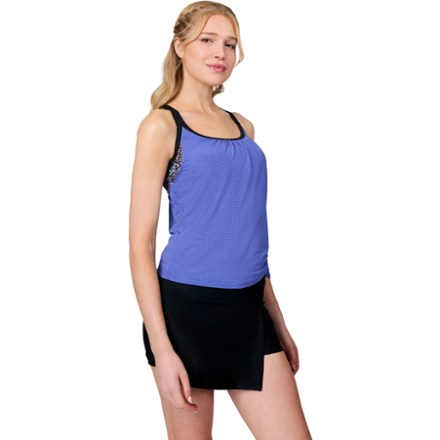 Free Country Side Tie Blouson Tankini Swimsuit Top - Women's 0