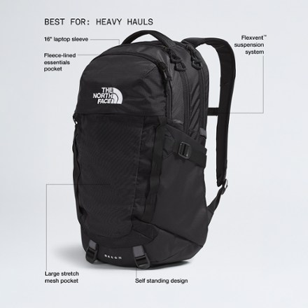 black north face recon backpack The this backpack is designed to stand on its own for easy accessibility The North Face Recon Everyday