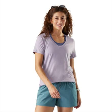 Smartwool Active Ultralite V-Neck T-Shirt - Women's 0
