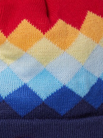 YoColorado Argyle Rainbow Beanie 1