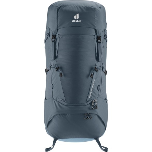 deuter 65l backpack Aircontact Core 65+10 at Tent City in Cambridge, MA in which the entire backpack can be stored Aircontact 65 + 10
