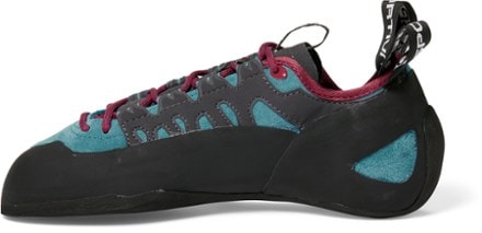 La Sportiva Tarantulace Climbing Shoes - Women's Left view (Topaz/Red Plum)