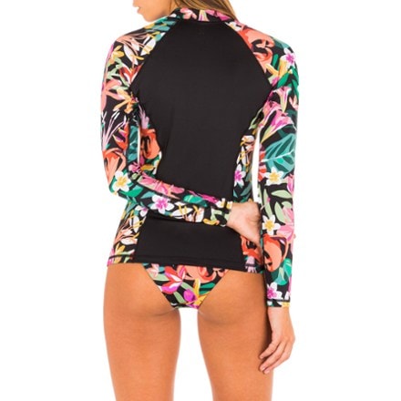 Hurley Floral Pop Long-Sleeve Zip Rashguard - Women's 1