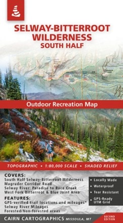Cairn Cartographics Selway-Bitterroot Wilderness: South Half Outdoor Recreation Map 0