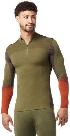 Smartwool Intraknit Thermal Merino Colorblock Quarter-Zip Base Layer Top - Men's 1