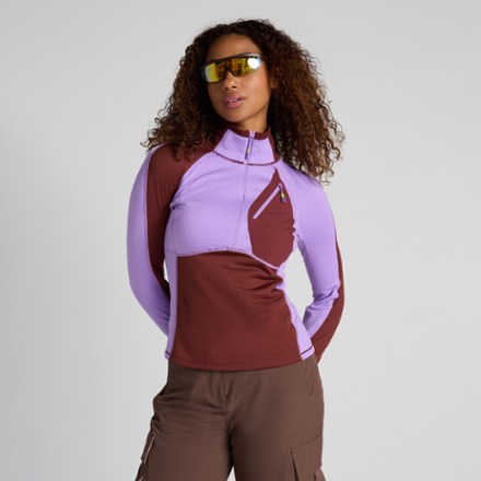SENIQ Joytrek Grid Fleece Zip-Neck Pullover - Women's | REI Co-op