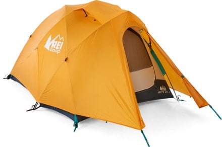 REI Co-op Arete ASL 2 Tent - 2018 3/4 view fly door open (Kabocha Orange)