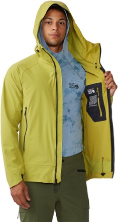 MOUNTAIN HARDWEAR マウンテンパーカー ターコイズ×イエロー MOUNTAIN HARDWEAR マウンテンパーカー ターコイズ×イエロー