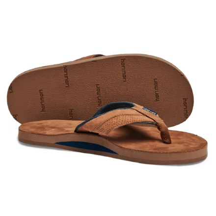 Hari Mari Men\'s Brown Patterned Strap Leather Flip-Flops NWOT Size 11 Men main image 2