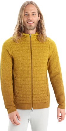 Icebreaker ZoneKnit Insulated Long-Sleeve Zip Fleece Hoodie Into The Deep - Men's 1