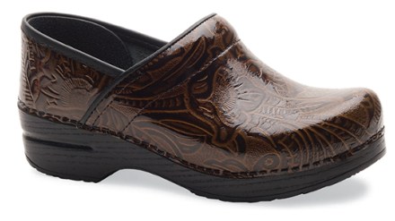brown tooled dansko clogs