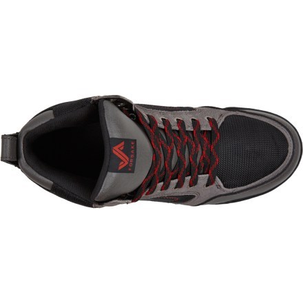 Top View (Charcoal/Red)