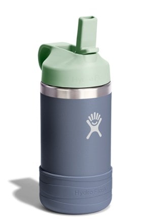 Hydro Flask Kids' Wide-Mouth Vacuum Water Bottle with Straw Cap and Bottle Boot - 12 fl. oz. 1
