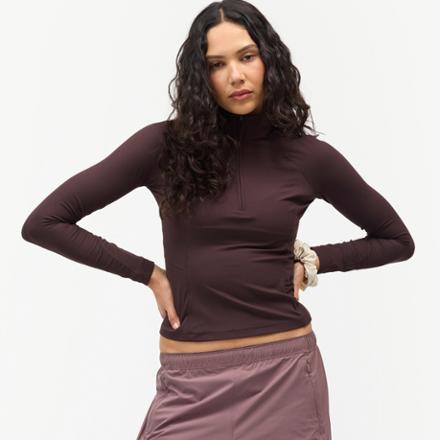 Julie Ribbed Quarter-Zip Top - Women's