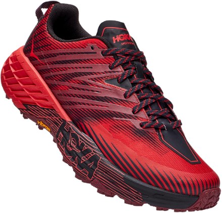 Hoka One One Speedgoat 4 Fiesta Provincial Red Trail Running Shoes Men\'s Sz 11.5 Hoka One One Speedgoat 4 Low Fiesta Red Blue Running Shoes  main image 3