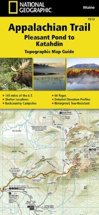 National Geographic Appalachian Trail: Pleasant Pond to Katahdin Topographic Map Guide 0