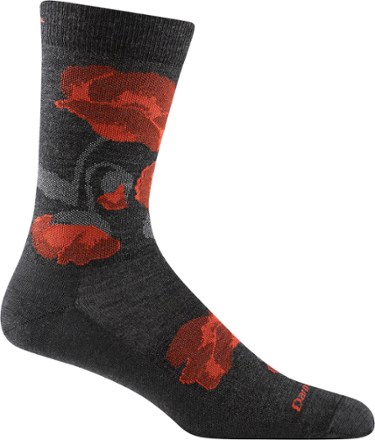 Darn Tough Mens Poppies Crew Lightweight Socks