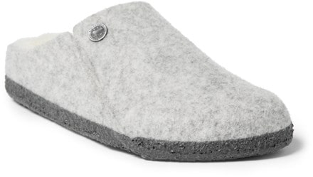 Birkenstock Zermatt Slippers - Women's 3/4 front view (Light Grey)