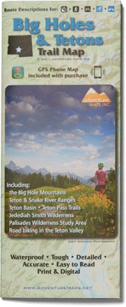 Adventure Maps Big Holes and Tetons Trail Map 0