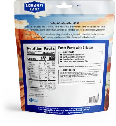 Backpacker's Pantry Pesto Pasta with Chicken - 2 Servings 1