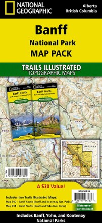 National Geographic Trails Illustrated Map, 900 Banff South Banff and Kootenay National Parks 
