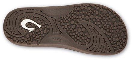OluKai Nalu Slides - Men's Bottom View (Dark Java/Dark Java)