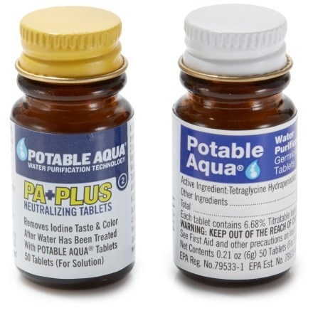 Potable Aqua Iodine and Taste-Neutralizer Tablets  