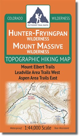 Outdoor Trail Maps Colorado Hunter-Fryingpan/Mount Massive Wilderness Map 0