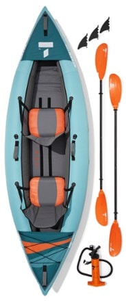 TAHE Beach LP2 Tandem Inflatable Kayak with Paddles