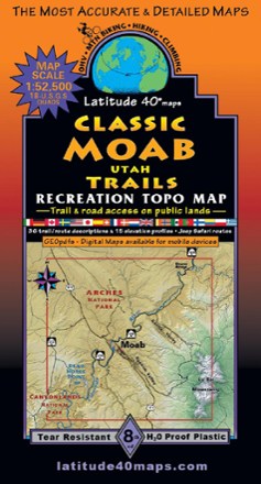Latitude 40 Maps Classic Moab Trails - 8th Edition 0