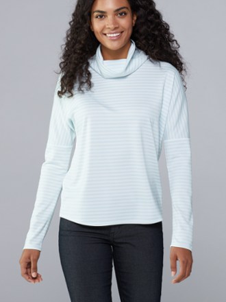 grey mock neck top
