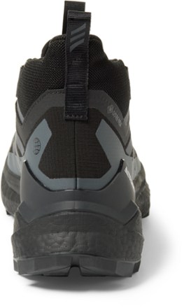 adidas Terrex Free Hiker GORE-TEX 2.0 Hiking Shoes - Men's Back view (Core Black/Grey Six/Grey Three)