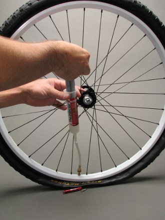 Stan's NoTubes Tire Sealant Injector - 2 oz. In Use