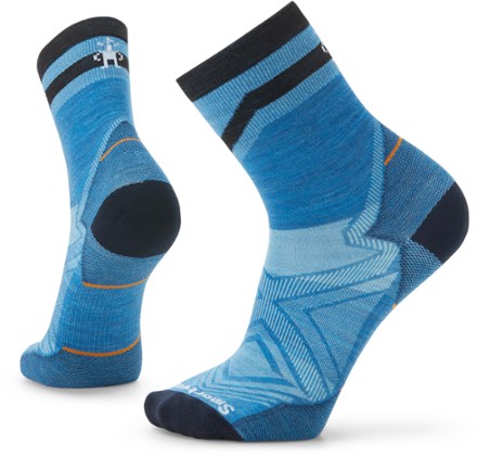 Smartwool Performance Run Zero Cushion Mid Crew Pattern Socks - Men's 1