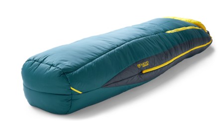 Forte 20 Endless Promise Sleeping Bag - Men's [3/4 foot view (Abyss/Green Sheen)]