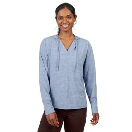 Free Country Cloud Knit V-Neck Hoodie - Women's 0