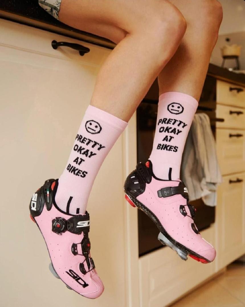 Location Image for Pretty Okay At Bikes Crew Socks
