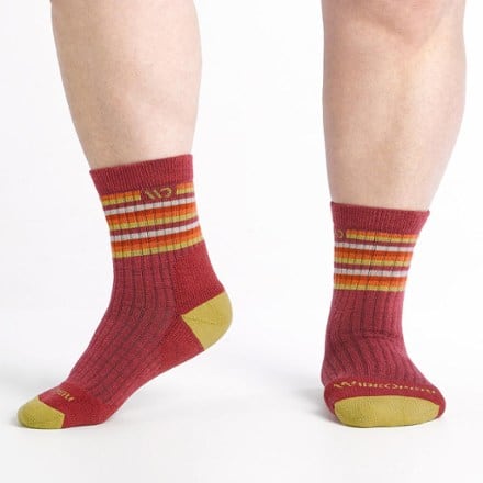 Wide Open Multi Stripe Cushioned Micro Crew Socks - Women's 3
