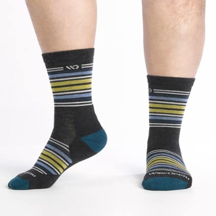 Wide Open Multi Stripe Cushioned Micro Crew Socks - Men's 3