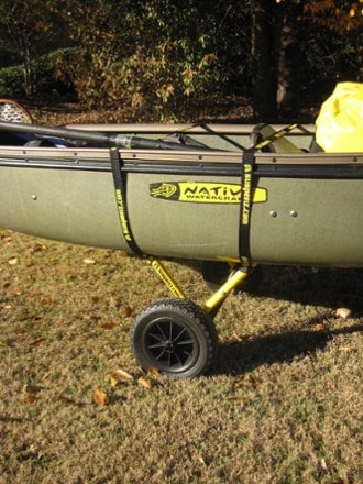 Suspenz HD Airless Kayak/Canoe Cart In use (Yellow)