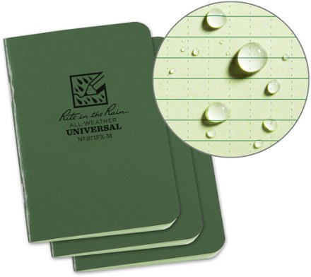 Rite in the Rain Weatherproof Mini Stapled Notebook - Package of 3 0