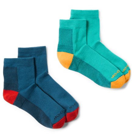 REI Co-op COOLMAX EcoMade Active Quarter Socks - Toddlers'/Kids' - 2 Pairs 1